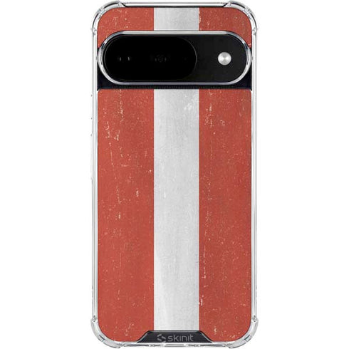 Latvia Flag Distressed Google Pixel 10 Clear Case